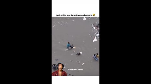 “Man Rides Bike on Water! 😱 Unbelievable Desi Jugaad