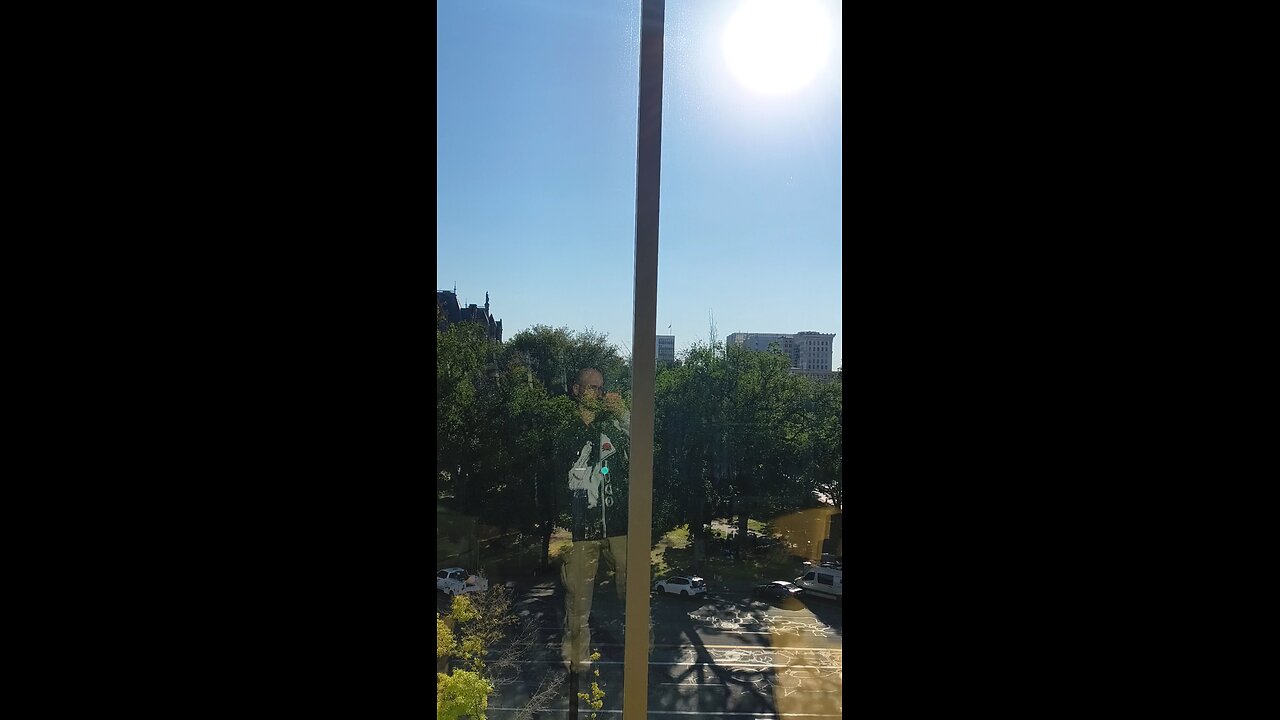 The glass in the Salt Lake City public library, northwest corner