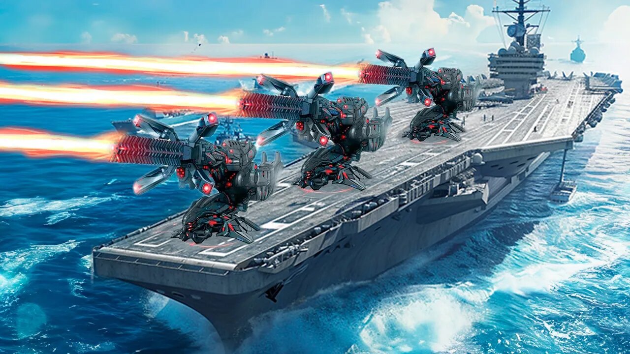 $13 BILLION Stealth Aircraft Carrier with Laser Defends Israel