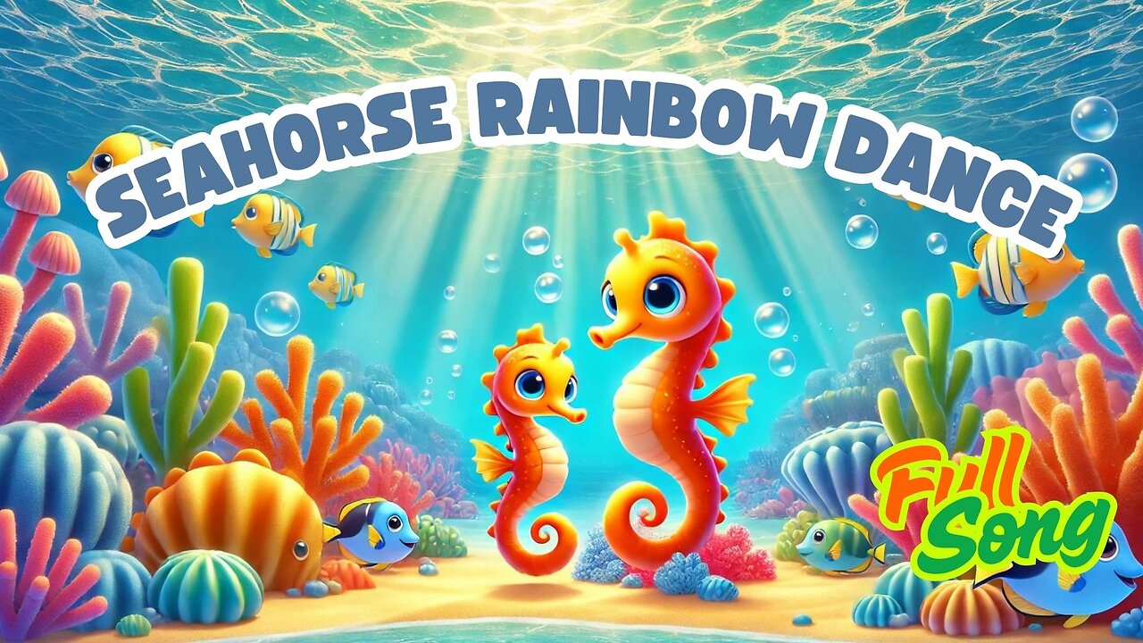 Seahorse Rainbow Dance 🌈🐎 | Underwater Color Song for Kids