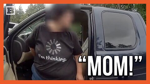 She Calls for "MOM!" After Hitting a Bicyclist with Her Truck!