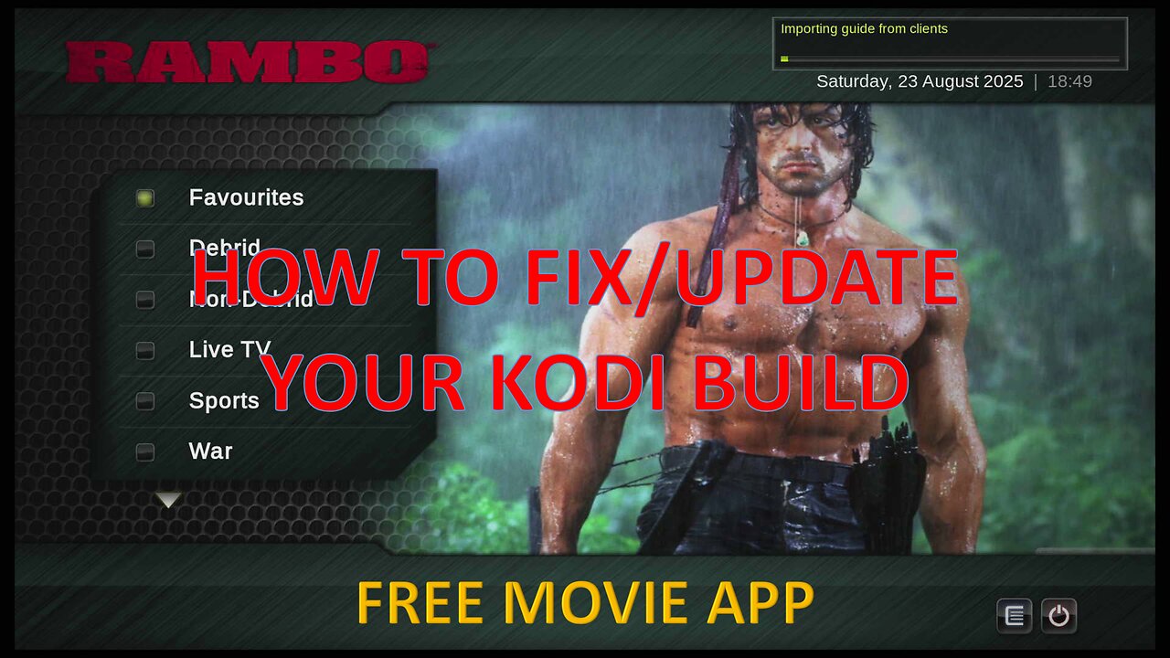 How to Fix or Update The Rambo Kodi Build Rumble