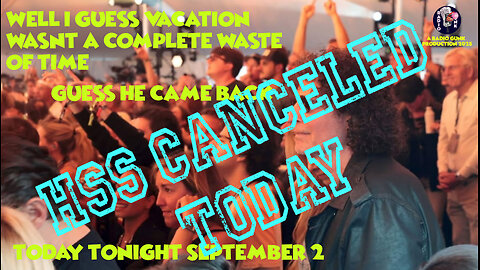 Howard Stern Show CANCELLED Today! Today Tonight Sept 2