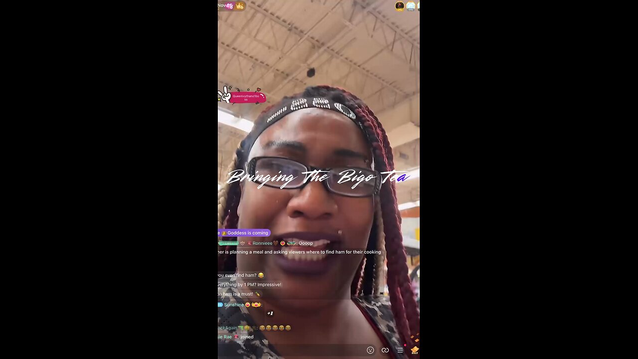 Ivy doing some late shopping for Thanksgiving.She thought it was going to be some problems there.