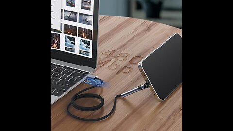 Phone Charging Cable, with Rotatable Socket, Phone Holder & Braided Cord (2-Pack)
