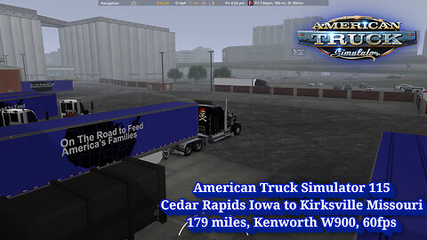 American Truck Simulator 115, Cedar Rapids Iowa to Kirksville Missouri, 179 miles
