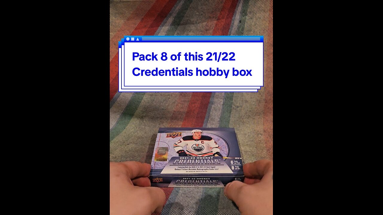 Pack 8 of this 21/22 Credentials hobby box