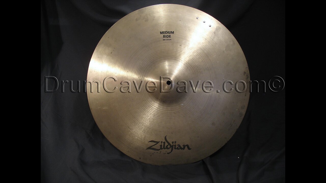 20” Zildjian A series MEDIUM RIDE BLOCK LETTER ink, pre-serial number