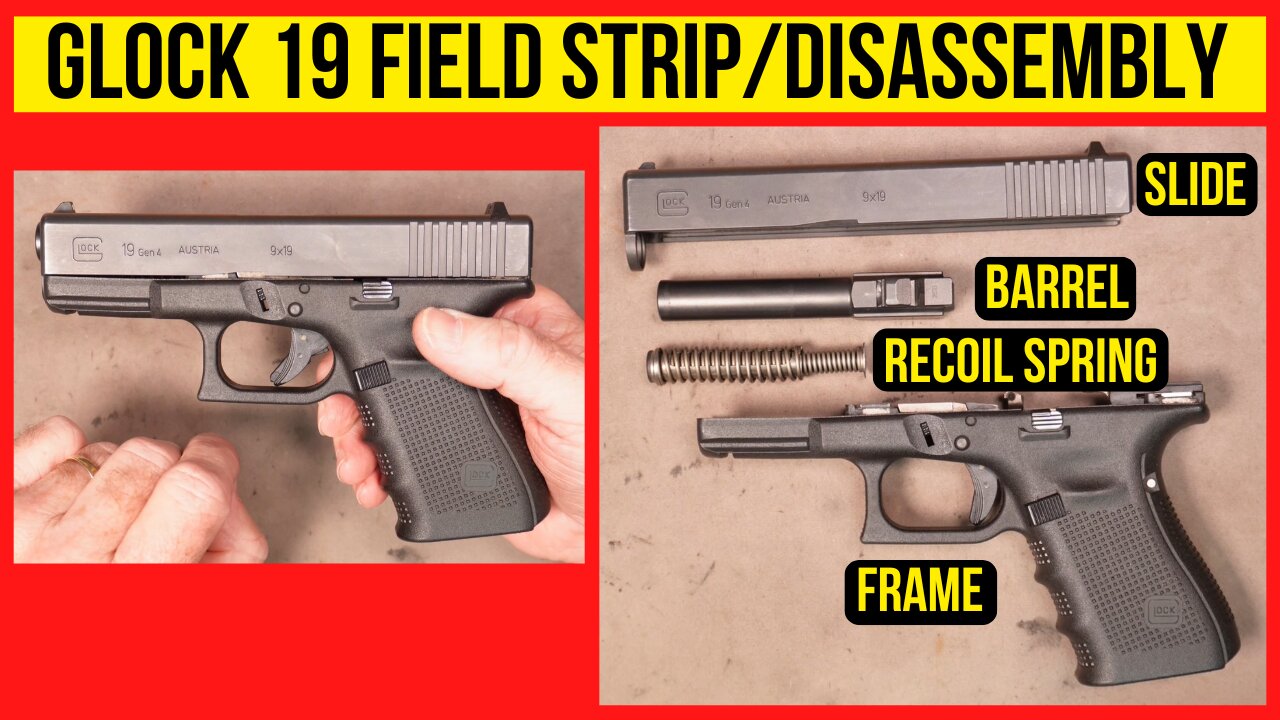GLOCK 19 Field Strip (Disassembly) for Cleaning