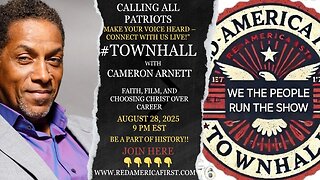 #TOWNHALL The truth about Hollywood agenda w actor Cameron Arnett LIVE 9PM EST RedAmericaFirst.com
