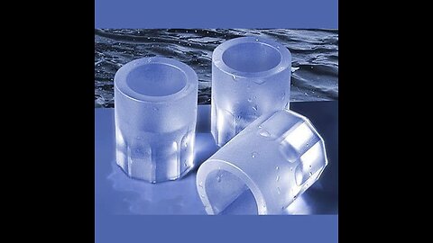Glass-shape Reusable Ice Tray, Round Ice Cups, for Whiskey, Cocktails, Juice & More
