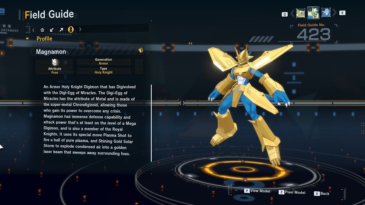 magnamon all digivolution/de-digivolution/profile Digimon Story Time Stranger