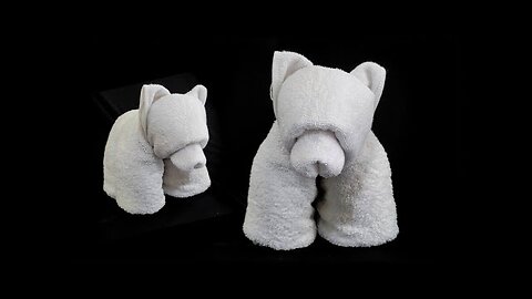 How to make Towel Animals Bear - towel art Beruang - towel origami - towel design