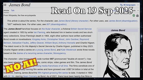 James Bond (No AI) - 19 September 2025