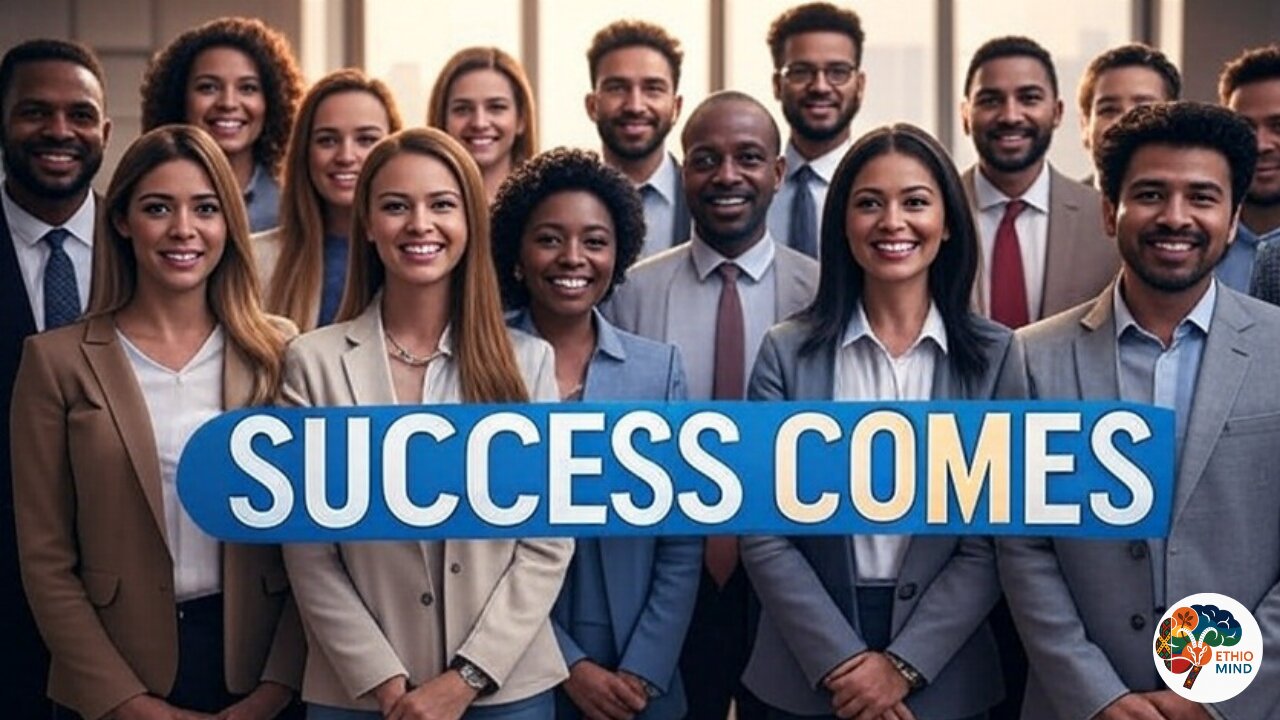 Success usually comes to those who are too busy to... #Ethiomindofficial