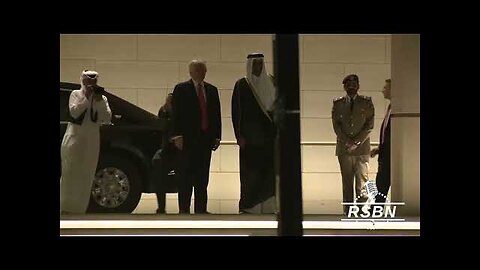 President Trump's Motorcade Arrives At Lusail Palace - This is something out of a movie, awesome!