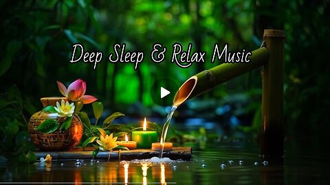 Sleep Music with Soft Piano & Waterfall Nature Sounds