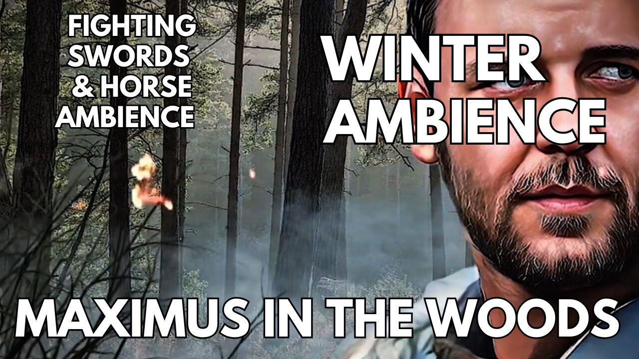 🏛️ Gladiator: Maximus In The Woods Ambience | Fighting Swords, Battle & Horses | 4K Winter ASMR
