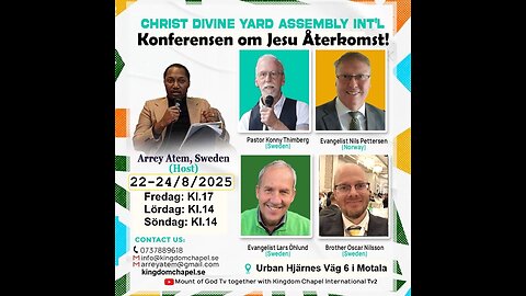 Konferensen om Jesus återkomst - Livestream - 23/8/2025 Möte 3, Oscar Nilsson, Lars Öhlund