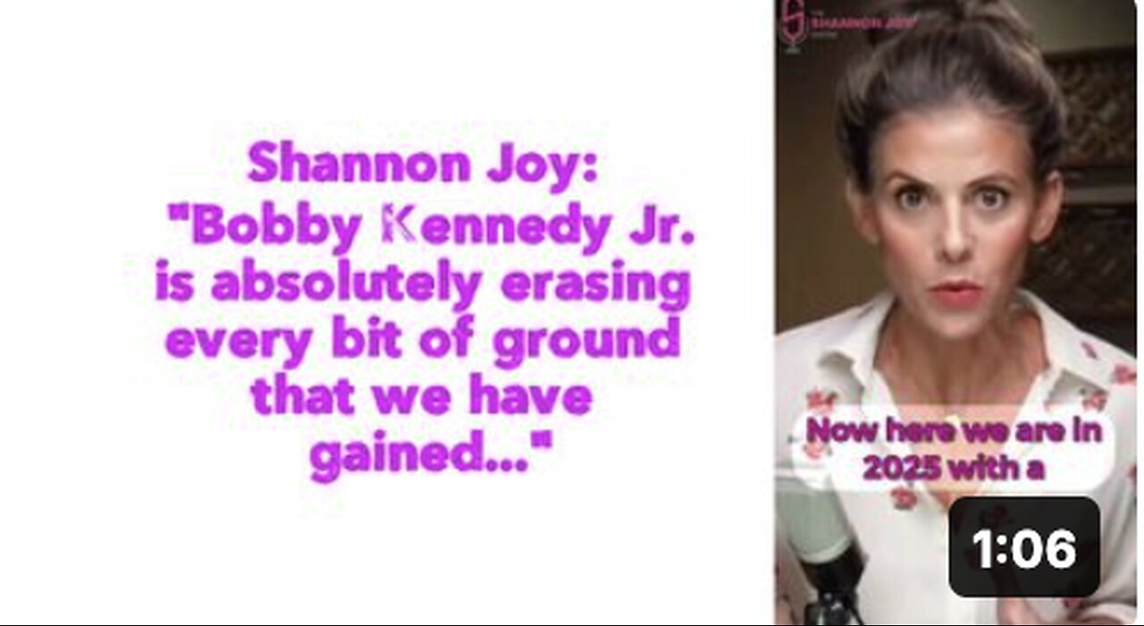"Shannon Joy Critiques Bobby Kennedy Jr.'s Impact on Progressive Gains"