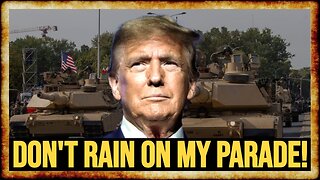 Trump WARNS Protesters of "Very Big Force" Ahead of CRINGE Army Parade