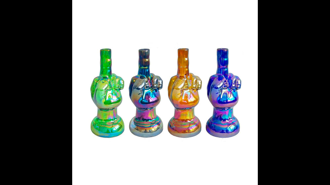 8" Middle Finger Water Bong