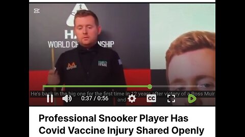 Professional Snooker Player Has Covid Vaccine Injury Shared Openly