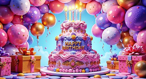 Happy Birthday Song Video 4k 🎂 Happy Birthday to You | A Fun and Lively Party