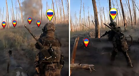 Russian Assault Team Engages Ukrainian Fighters at Knife Range Distance! GoPro Battle Footage