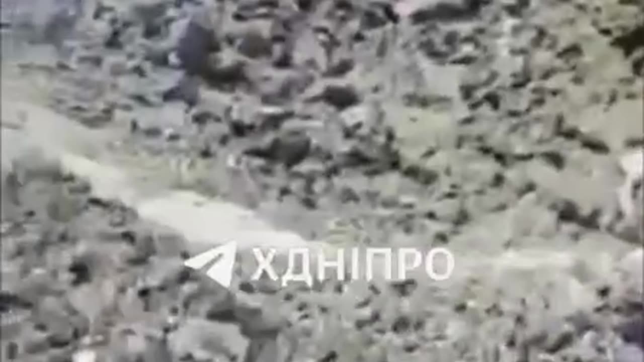 Massive Crater Left by Russian Glide Bomb in Zaporizhzhia