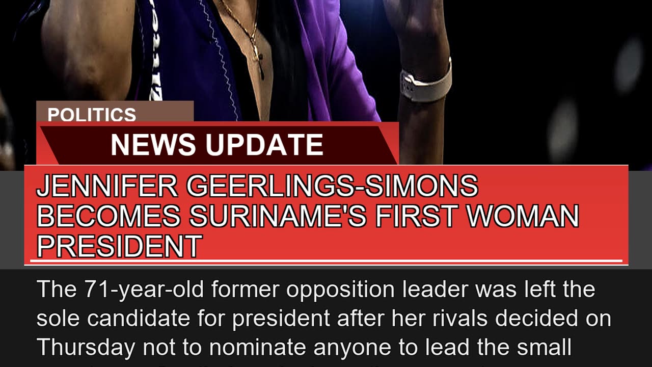 Jennifer Geerlingssimons Becomes Surinames First