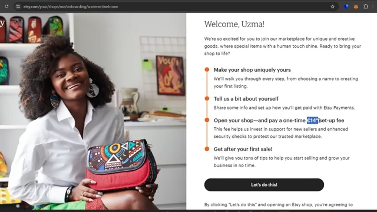 Create account on Etsy shop in Pakistan with 90smentor