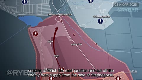 🇷🇺 🏹 🎣 Rybar’s Analysis: Battles near Stepnogorsk