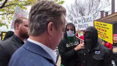 Marxist cowards in masks tried to disrupt my huge and successful townhall