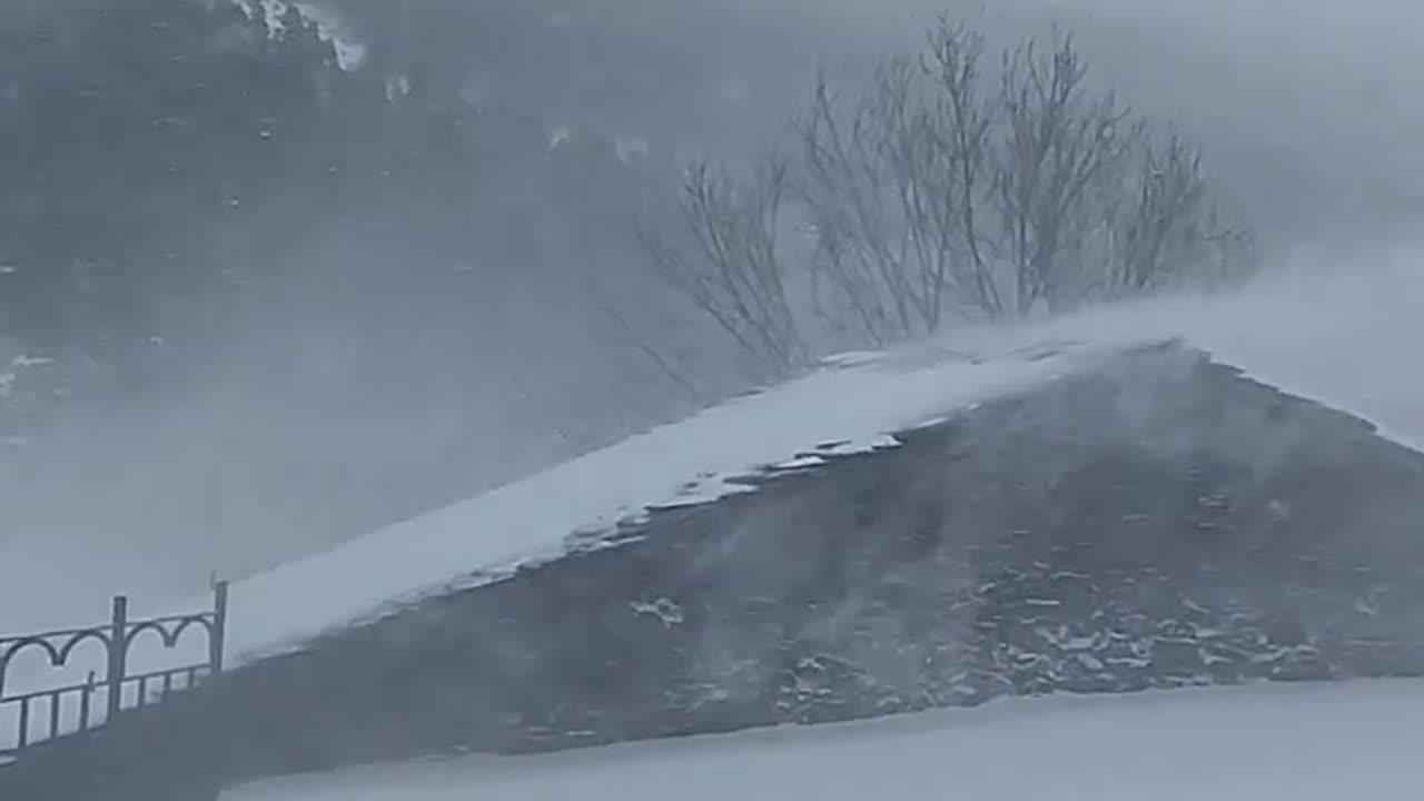 Blizzard Conditions With Heavy Snowfall In El Tarter, Andorra (03/29/2025)