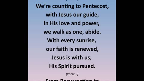 Counting to Pentecost original gospel song lyrics video