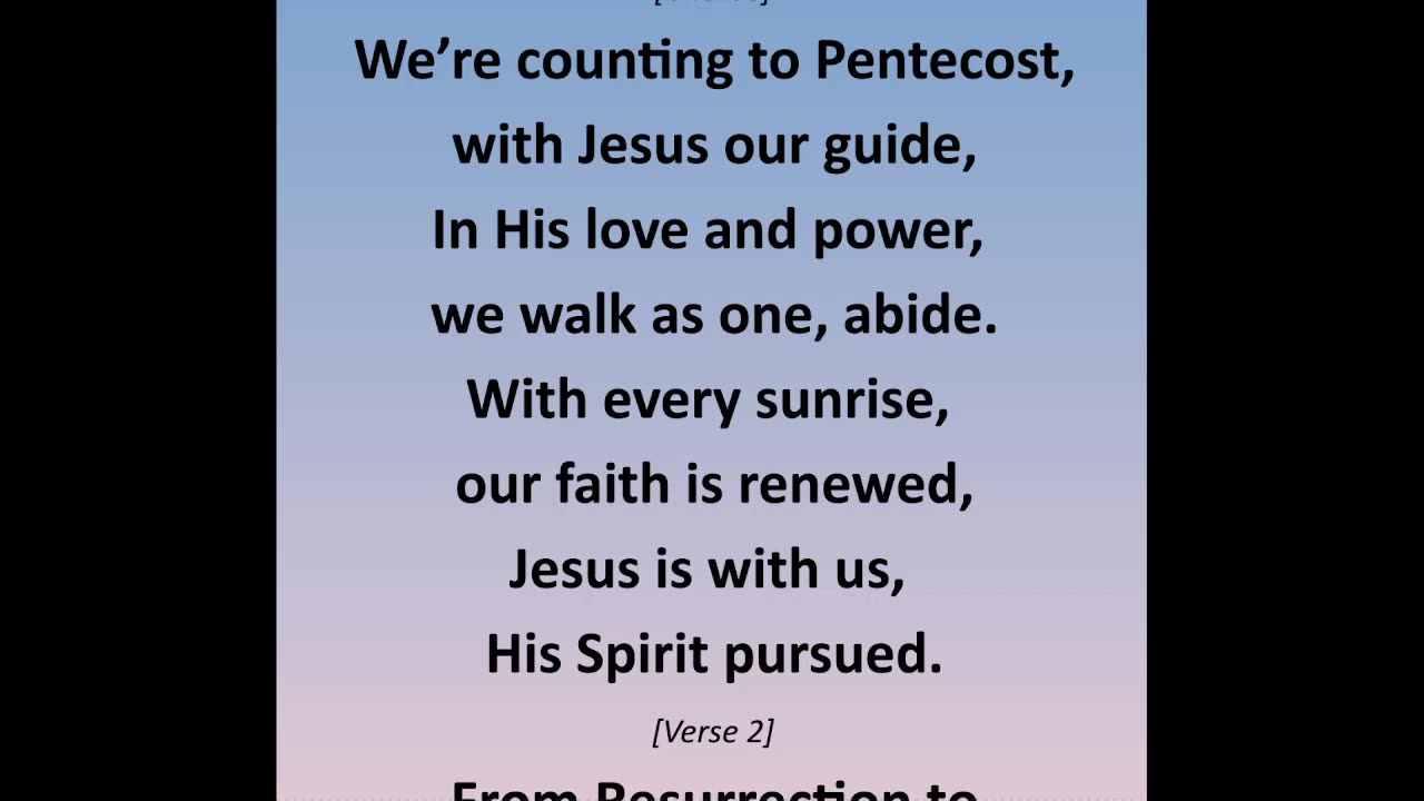 Counting to Pentecost original gospel song lyrics video