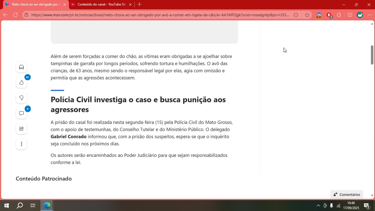 Neto chora ao ser obrigado por avó a comer em tigela de cão