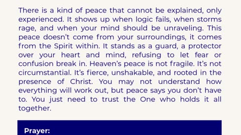 Peace That Passes Understanding
