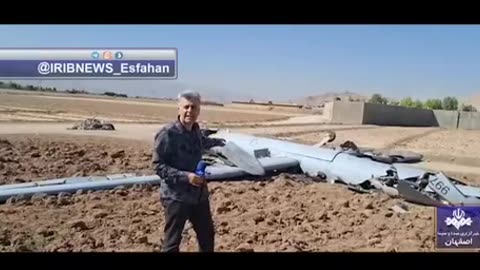Iranian state TV broadcasts footage of an Israeli army drone reportedly shot down