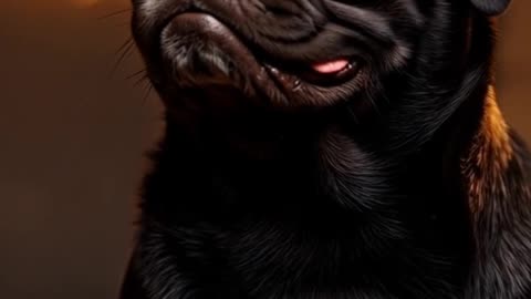 Pug wearing sunglasses