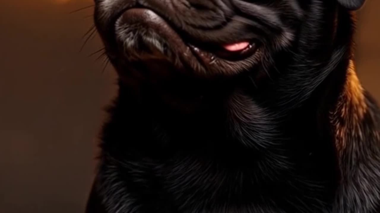 Pug wearing sunglasses
