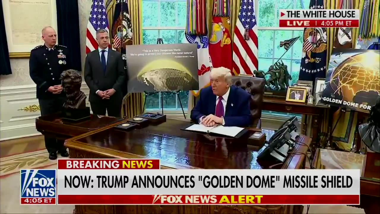 President Donald Trump Announces Plan For Golden Dome Missile Defense System
