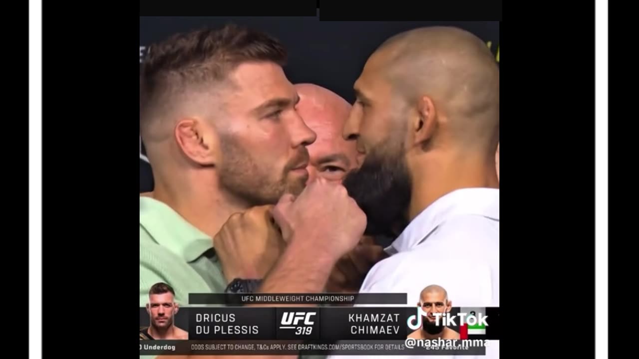 UFC 319: DuPlessis vs Khamzat FACEOFF !!! #duplessis #khamzatchimaev #ufc319 #ufc #fyp