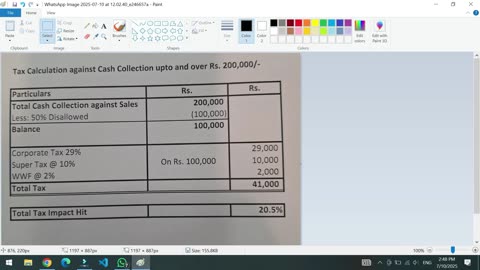 Tax Rate on Private Banks Interest/profit and 20 5% tax on bank deposit if more than 2lac July 2025