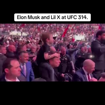 Elon Musk and Lil X at UFC 314