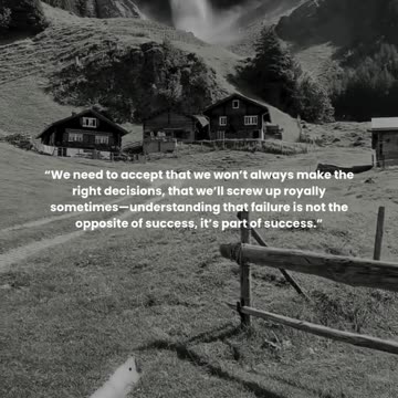 We need to accept that we won’t always make the right decisions ...