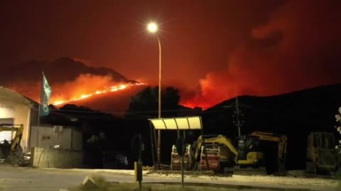 #viral | 📹 Massive Forest Fire Engulfs Sicily, Italy, Amid Strong Winds