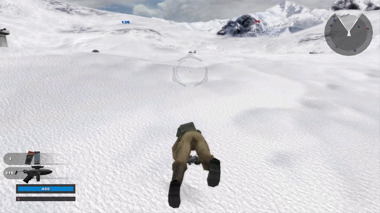 SWBF2 2005: Instant Action Conquest Hoth Rebels Gameplay
