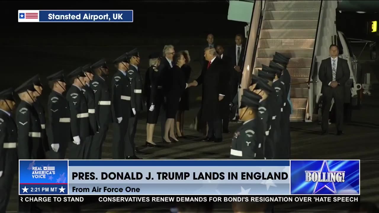 PRESIDENT TRUMP AND FIRST LADY MELANIA DISEMBARK AIR FORCE ONE